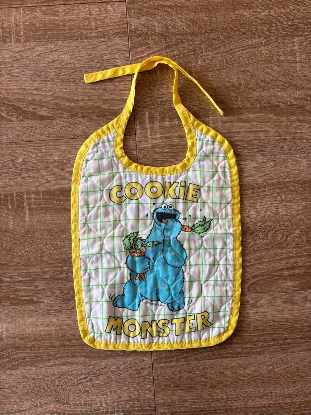 vintage Sesame Street Cookie Monster baby bib